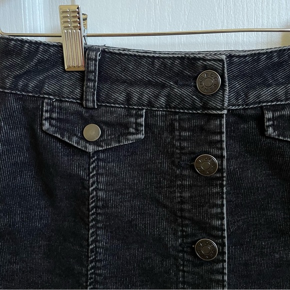 BDG Urban Outfitters Women’s Black Selma Corduroy Button Front Skirt - Picture 3 of 8